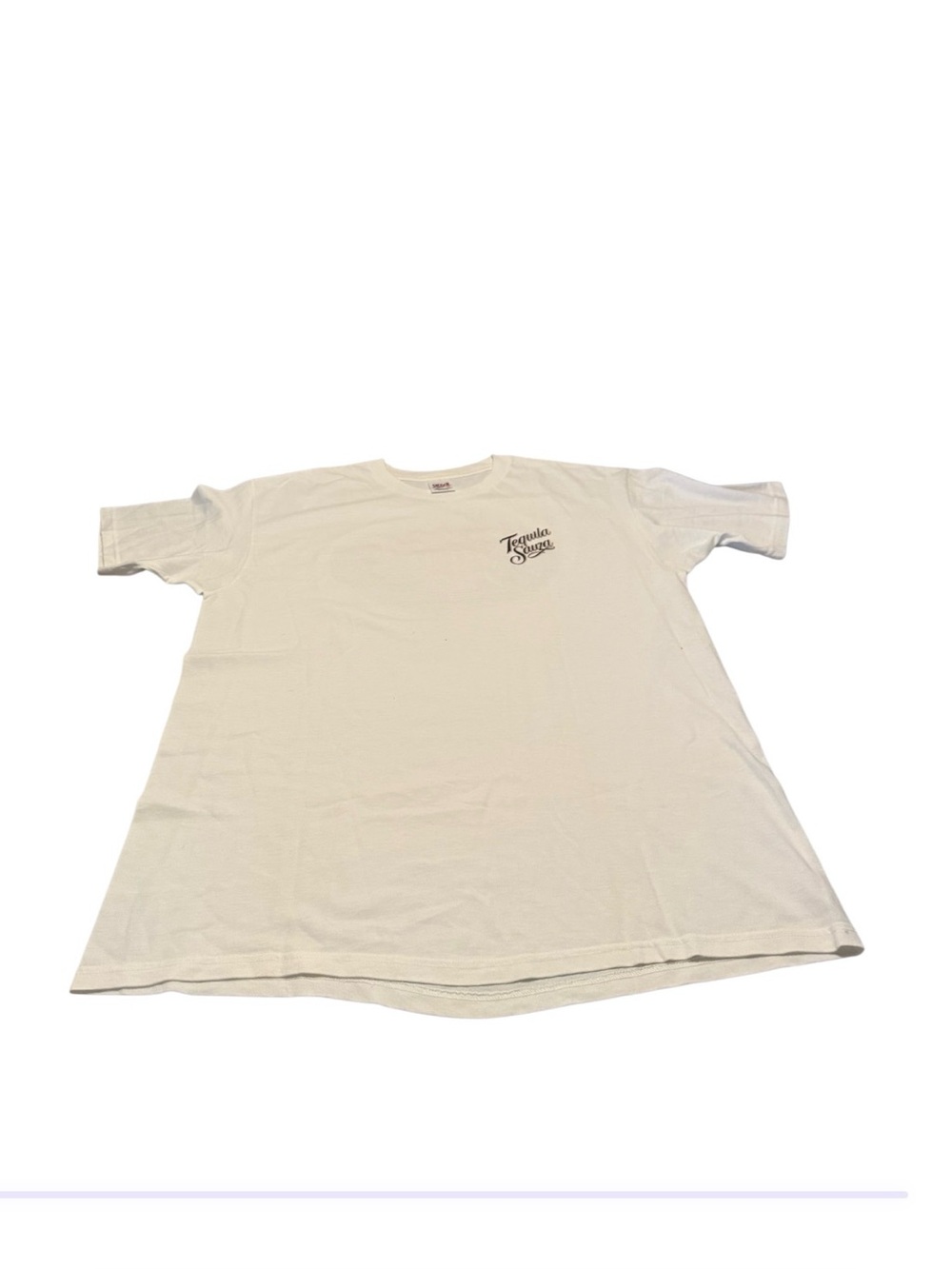 Anvil Cream Short Sleeve Tee with Small Chest Script